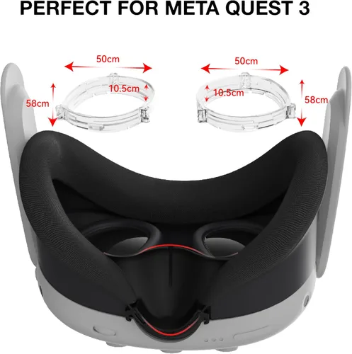 Vista 6 de APEXINNO VR Magnetic Frame Glasses Lens Insert with Removable Anti-Blue Light Glasses for Meta Quest 3 Accessories, VR Blue Light Blocking Lens