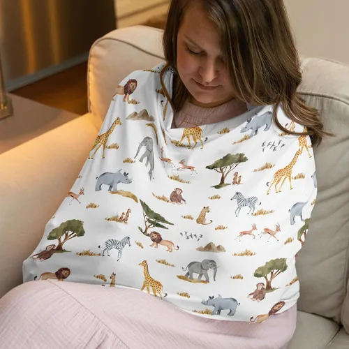 Vista 3 de Sweet Jojo Designs Acuarela dinosaurio dinosaurio niño bebé bebé bebé asiento cubierta lactancia lactancia alta silla carrito de compras cochecito