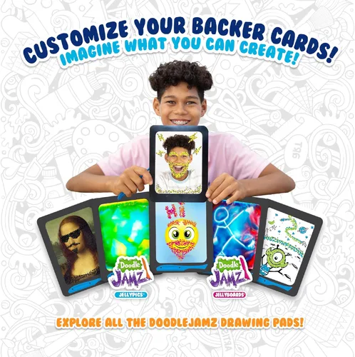 Vista 6 de DoodleJamz BrightBoard - Almohadilla de dibujo LED sensorial iluminada, rellena con cuentas blandas y gel, compatible con todas las almohadillas