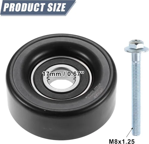 Vista 3 de X AUTOHAUX LFH115940A Guía de Polea Loca de Correa de Transmisión de Accesorios de Coche, Polea de Desviación para Mazda 3 2.3L 2007-2013 para Mazda