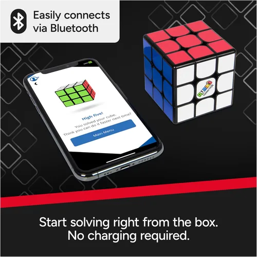 Vista 5 de Rubik's Cube, el cubo oficial de Rubik's ConnectedX, habilitado para Bluetooth, 3 x 3 con aplicación de aprendizaje guiado para principiantes