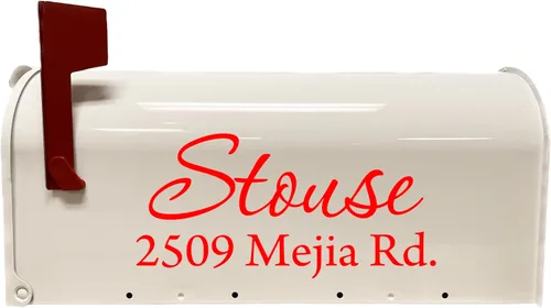 Vista 13 de Calcomanías personalizadas para buzón de correo VWAQ-CMB1 (12 x 6 pulgadas, negro)