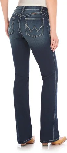 Vista 3 de Wrangler Jeans de equitación para mujer Q Baby Mid Rise Cut Ultimate