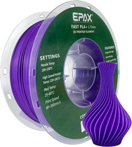 Vista 40 de EPAX Alta Velocidad PLA+ Filamento para Impresora 3D, Filamento para Impresión 3D PLA Rápido, 1.75mm, Precisión Dimensional +/- 0.03 mm, Carrete