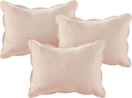 Vista 10 de Madison Park - Juego de cubrecama para día - Cobertura de moda con acolchado de damasco y bordes festoneados, ropa de cama de lujo para todas