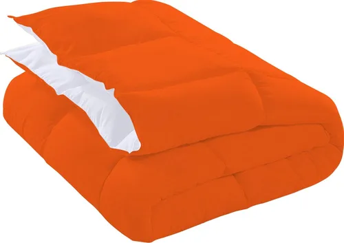 Vista 5 de BedDecor Edredón reversible de microfibra de alta calidad de 14.11 oz/m², relleno de microfibra de alta calidad, 600 hilos, sólido, 100% algodón