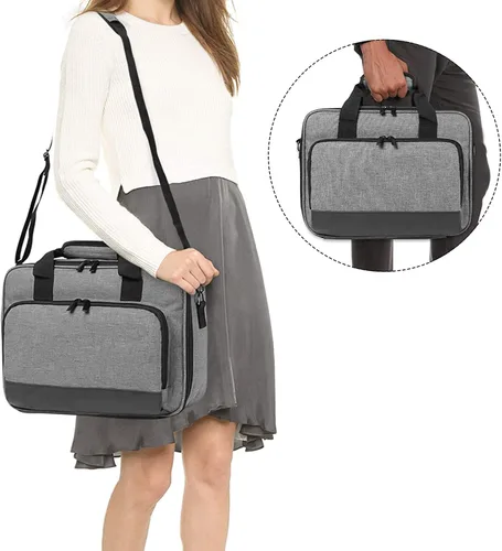 Vista 7 de Estuche de transporte para proyector con bolsillos para proyector, bolsa de viaje, bolsa de almacenamiento para proyector, organizador de proyector