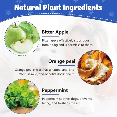 Vista 3 de Cudory 2 unidades de spray de manzana amarga para perros para dejar de masticar, sin masticar en aerosol para perros y gatos, protege muebles