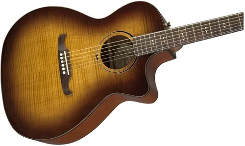 Vista 5 de Fender FA-345CE Auditorium Cutaway Guitarra acústica, con 2 años de garantía, ráfaga de té de 3