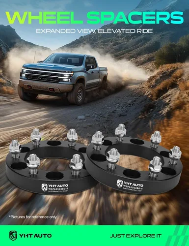 Vista 2 de YHTAUTO Espaciadores de Rueda de 6x5.5 Pulgadas 1 Pulgada Compatibles con Infiniti, Modelos Nissan, QX4, QX56, Frontier, Armada, Pathfinder, TITAN