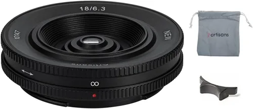 7artisans 0.709 in F6.3 II APS-C Marco Manual Focus Lente estándar Prime Lens Pancake para Fuji X Mount XF Mount Cámara X-T3 X-T4 X-T20 X-T30 X-S10