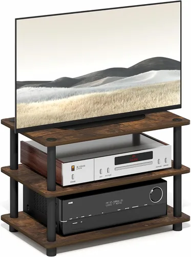 Vista 19 de Furinno JUST Mesa de Centro, Mesa de Centro Moderna de 3 Niveles con Estante Abierto, Mesa Auxiliar de Montaje sin Herramientas, para Sala de Estar