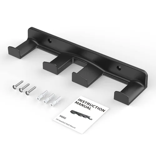 Vista 5 de SOKUSIN VR Wall Mount - Storage Stand Holder Hook for MetaOculus Quest 23QuestRiftRift SPSVR 2Valve IndexHTC ViveHP Reverb G2PlayStation VR
