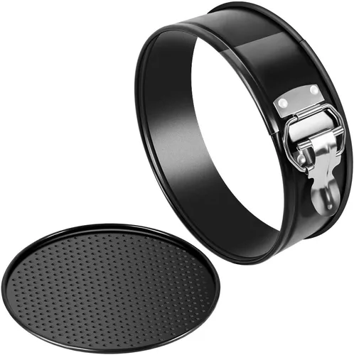 Vista 5 de MASSUGAR Molde desmontable antiadherente de 9 pulgadas, molde para tartas de queso con parte inferior extraíble/a prueba de fugas, molde redondo