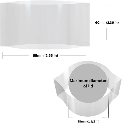 Vista 34 de Bandas para envoltura de cuello de botella termocontraíbles perforadas para sellar [muchos tamaños diferentes] (paquete de 250)