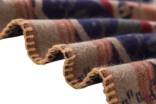 Vista 83 de Urban CoCo Poncho de colores para mujer, chal con frente abierto, color en bloques