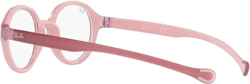 Vista 25 de Ray-Ban Ry9075vf Low Bridge Fit - Marco redondo para gafas graduadas para niños Negro sobre rojo goma/lente de demostración