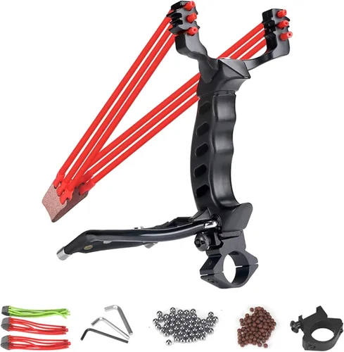 Tirachinas, Tirachinas para Adultos de Alta Resistencia, Tirachinas de Muñeca para Adultos de Caza, Kit Profesional de Tirachinas con 100 Bolas de