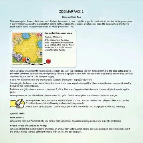 Vista 4 de Capstone Games Ark Nova: Zoo Map Pack 1 Juego de mesa de estrategia para 1 a 4 jugadores Expansión competitiva de gestión del zoológico