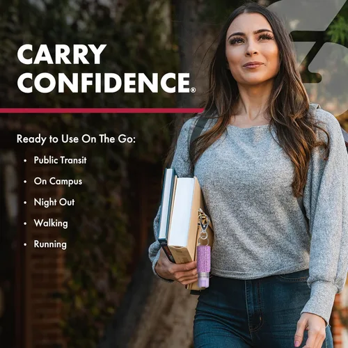 Vista 6 de SABRE Pepper Spray - Quick Release Keychain for Easy Carry & Fast Access, Max Police Strength Self Defense OC Spray With UV Dye, 10 Sec. Spray Time