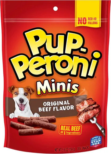 Vista 24 de Pup-Peroni Golosinas para perros, sabor original a tocino, 5.6 onzas (paquete de 8), hechas con tocino real