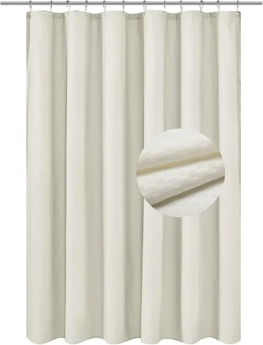 Vista 10 de Barossa Design - Cortina de ducha de tela impermeable para cabina de microfibra de calidad hotelera, 32" de ancho x 72" de alto, lavable a máquina