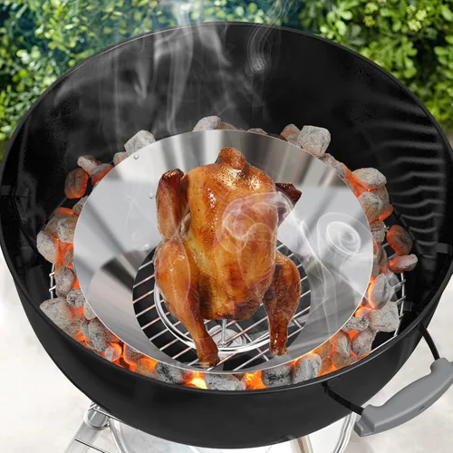 Vista 6 de onlyfire Soporte de Briquet de Carbón de Acero Inoxidable Barbacoa Whirlpool para Weber 26" Kettle Charcoal Grills