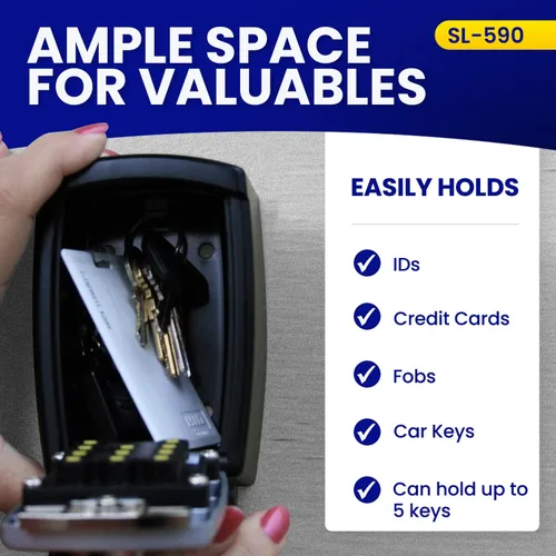 Vista 8 de Caja de seguridad con botones KeyGuard, SL-590