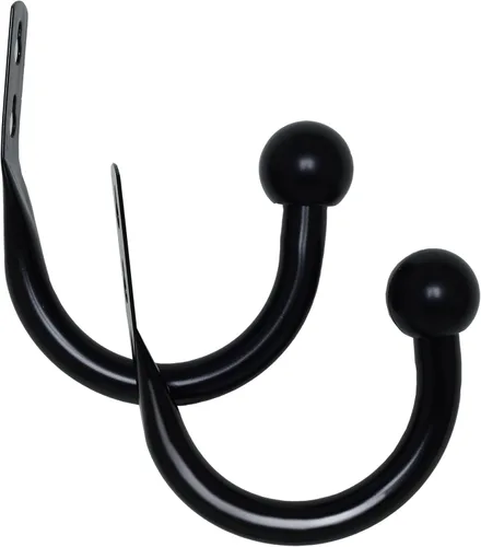 Kenney 58723754 Classic Drapery Holdback, negro, paquete de 2