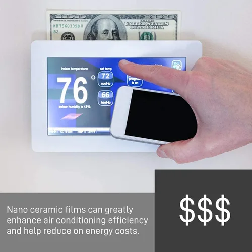 Vista 4 de Snapguard Solutions 70% VLT Nano Ceramic Home Window Tint - Rollo de película adhesiva de privacidad para ventanas de puerta de oficina residencial