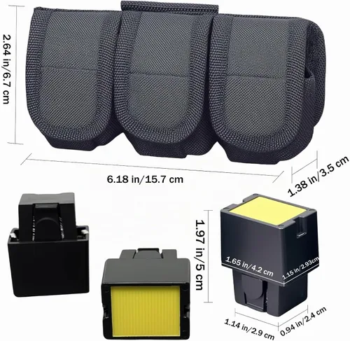 Vista 4 de Paquete de 3 cartuchos de pistola aturdidora con bolsa de almacenamiento.