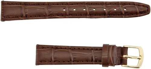 Vista 4 de Hadley-Roma Women's Alligator Grain Leather WatchStrap Negro