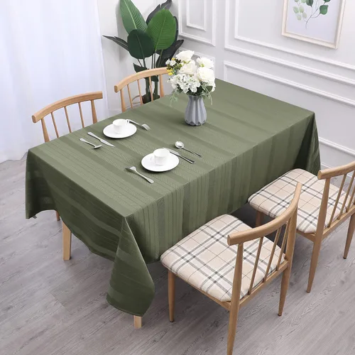 Vista 6 de Randall Mantel rectangular oblongo, de 60 x 120 pulgadas, 10 pies, resistente al agua, al polvo, a las manchas, resistente, para cocina, comedor