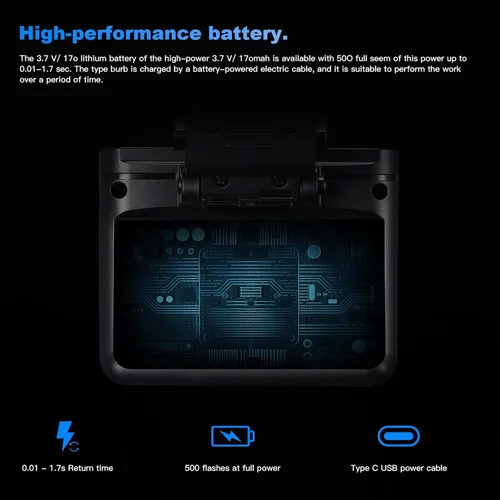 Vista 8 de Godox 2 flash macro compacto MF12 con disparador XproII para cámaras Canon, MF12-K2 2.4G 12W TTL Mini Flash Kit de 2 luces con batería incorporada