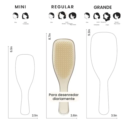 Vista 7 de Cepillo Desenredante Tangle Teezer Chrome Ultimate para Cabello Húmedo y Seco, Elimina Nudos y Reduce la Rotura para Tipos de Cabello Liso a Rizado