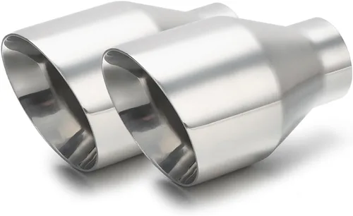 Vista 10 de LCGP Punta de escape negra diésel de 2.5 a 4 pulgadas, longitud total de 5 pulgadas, diseño de doble pared