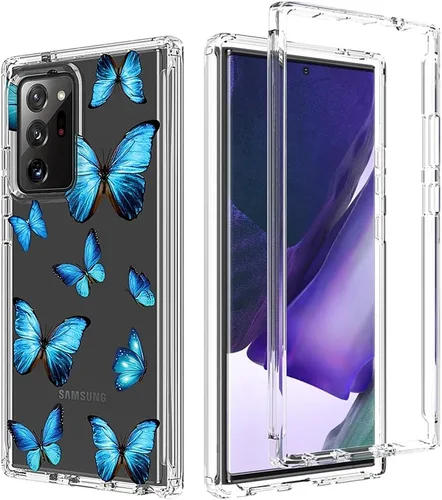 Vista 6 de Funda para Galaxy Note 20 Ultra 5G, Samsung Note 20 Ultra para niñas, cuerpo completo, a prueba de golpes, transparente, suave, flexible, funda