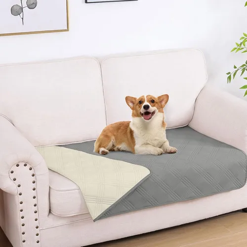 Vista 69 de hyha - Manta impermeable para cama de perro, mantas suaves para mascotas, funda impermeable para sofá para perros, fundas reversibles lavables
