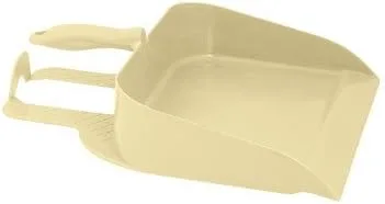 Superio Sartén de plástico resistente con mango de agarre cómodo, color blanco, duradero, ligero, multisuperficie, fácil de barrer, 10 pulgadas de