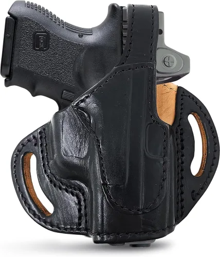 Vista 10 de OWB - Funda de piel con cinturón ambidiestro, funda universal OWB. Se adapta a pistolas subcompactas de 0.354 in, funda de cuero Taurus G2C/G3C.