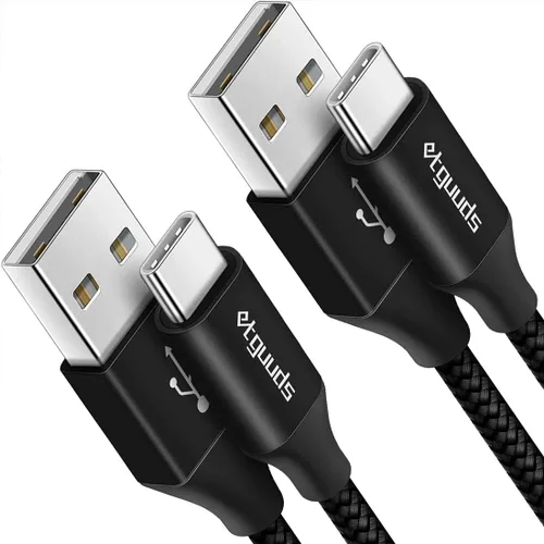 Vista 18 de etguuds Cable USB A a USB C de 4 pies, paquete de 2, cable de carga rápida 3A tipo C para iPhone 17 16 15 Pro Max 16e 17 Air, Samsung Galaxy S25 S24