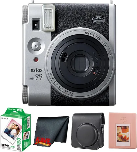 Vista 9 de FUJIFILM INSTAX Mini 99 - Cámara instantánea de 20 hojas Para fiestas, eventos y fotos instantáneas Incluye funda para cámara, álbum de fotos Negro