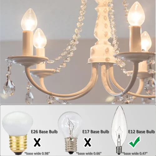 Vista 3 de Fundas de plástico blancas para velas de 2, 3, 4, 6 pulgadas, fundas para candelabros, base de candelabro E12, juego de 12 (2 pulgadas/24 unidades)