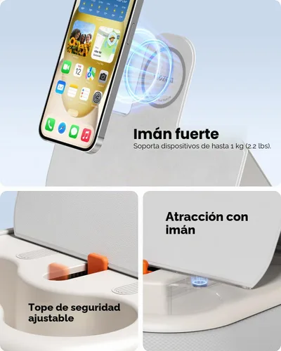 Vista 5 de Viozon Almohada Soporte para Tableta, Compatible con Teléfono/Tableta de 4-13", iPad, iPhone, Samsung, Kindle, Google, Soporte Magnético