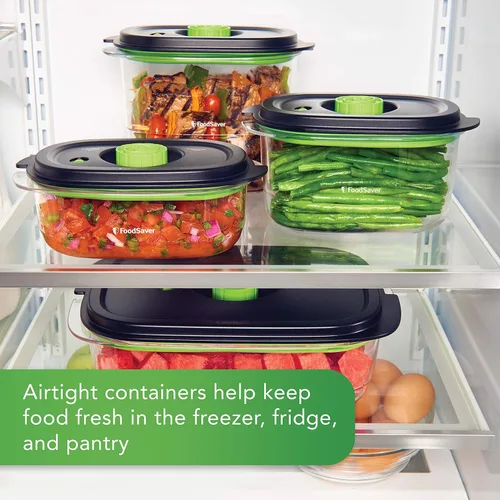 Vista 3 de FoodSaver Preserve & Marinate Vacuum Containers, 10 Cup, BPA-Free, Dishwasher Safe, Clear