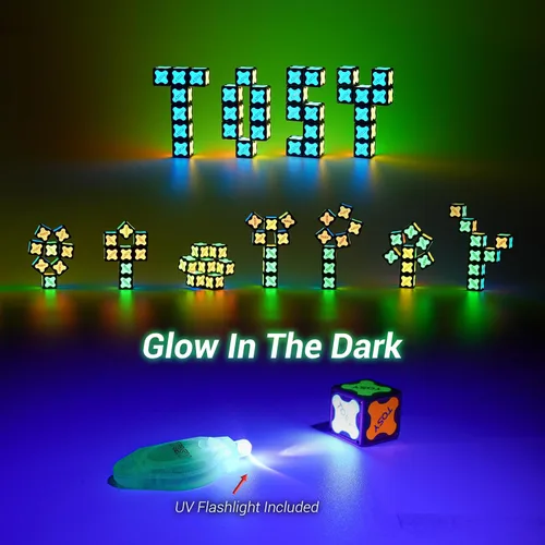 Vista 5 de TOSY Cubo Magnético 2x2 - 8 Bloques, Juguetes 2en1: Cubo de Rompecabezas 2x2x2 e Infinity Cubo Personalizable, Luminoso, Regalo para Relleno