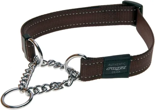 Vista 13 de Rogz Utility - Collar de perro reflectante de medio cheque de serpiente de 5/8 pulgadas, color negro