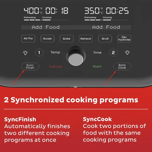 Vista 7 de Freidora de aire Instant Pot Vortex Plus XL 8QT ClearCook, ventanas transparentes, programación personalizada, funciones 8-en-1 que crujen, asan