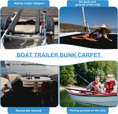 Vista 5 de Ultra - Premium Boat Trailer Bunk Carpet - Extra Thick,12 Inch Wide, Marine - Grade Quality, Built for Unrivaled Durability and