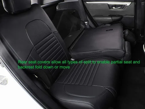 Vista 5 de EKR Fundas de asiento CRV de ajuste personalizado para Honda CRV 2015 2016 Juego completo de funda de asiento para SUV, protectores de asiento
